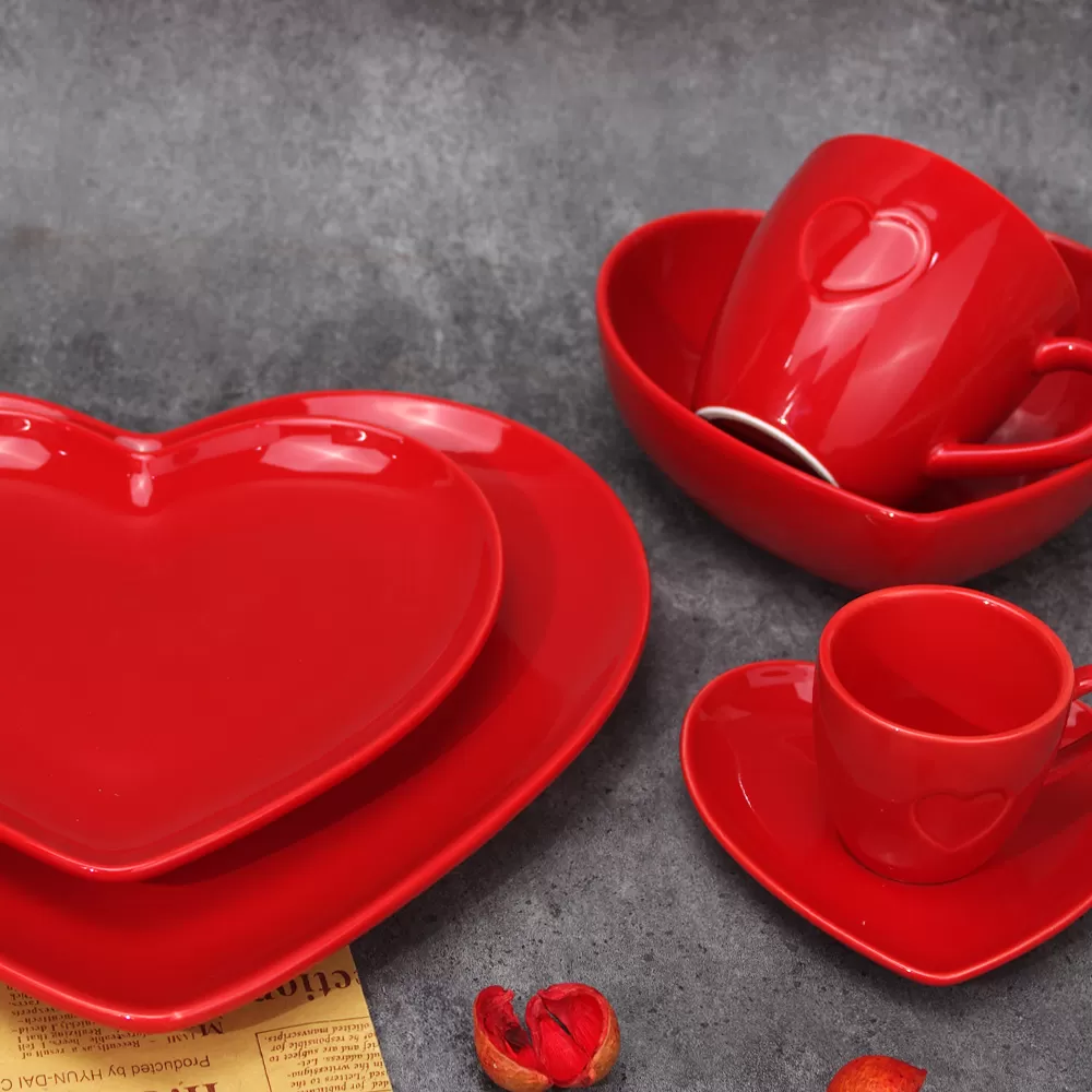 Heart Ceramic Tableware Set